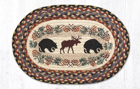 Bear Moose 13"X19" Jute Placemat