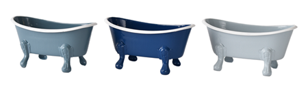 BLUE TONE MINI TUB SOAP DISH