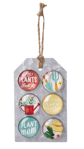 CRAZY PLANT LADY MAGNETS SET OF 6