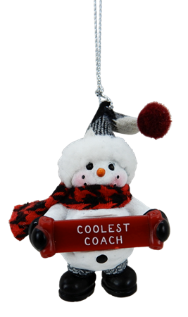 Coolest Coach Snowman Ornament