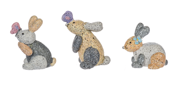 Pebble Bunny Mini Figurine