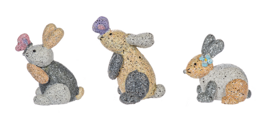 Pebble Bunny Mini Figurine