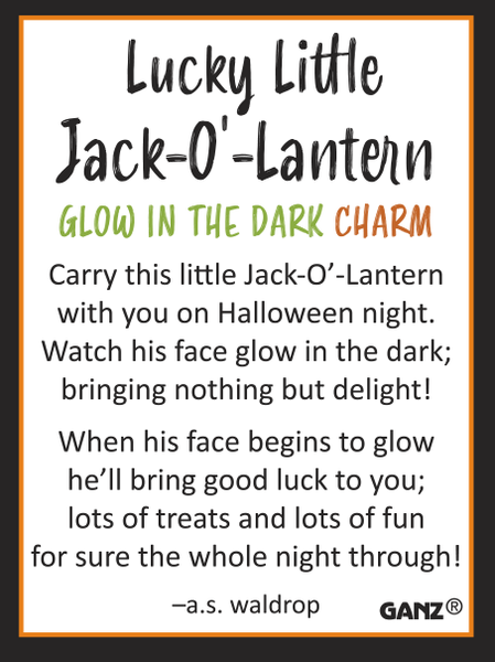 Glow in the dark Jack-o-lantern Charm