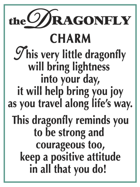 Dragonfly Pocket Charm w/Card