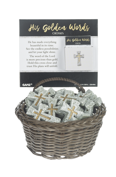His Golden Words Pocket Cross