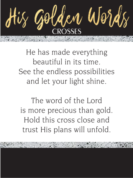 His Golden Words Pocket Cross