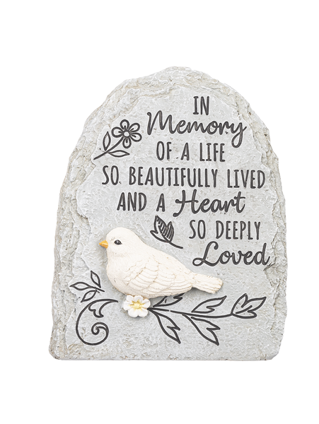 Memory Dove Memorial Garden Stone 6X8"