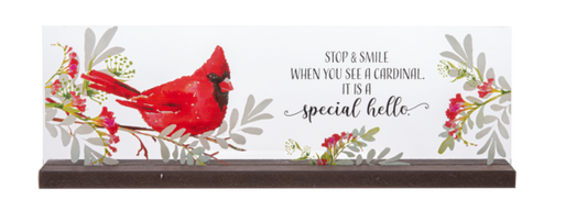 Cardinal Special Hello Plaque