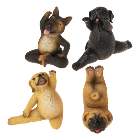 Yoga Dog Figurine - Assorted