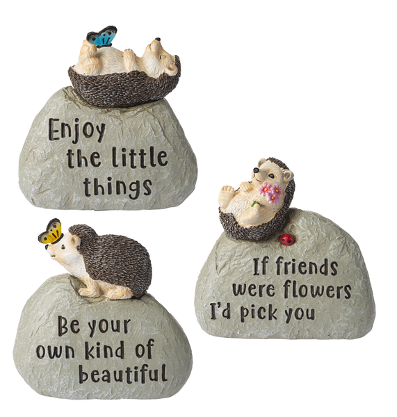 Hedgehog Rock FIGURINE - ASST