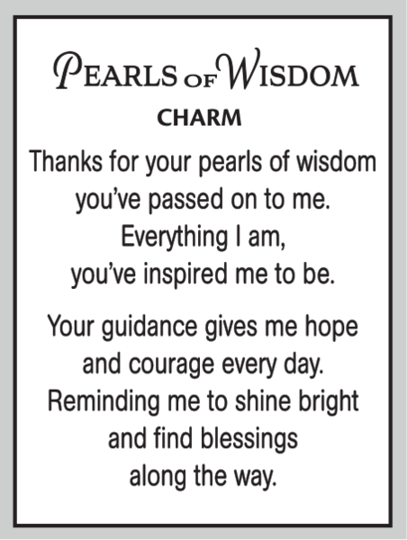 PEARLS OF WISDOM POCKET CHARM