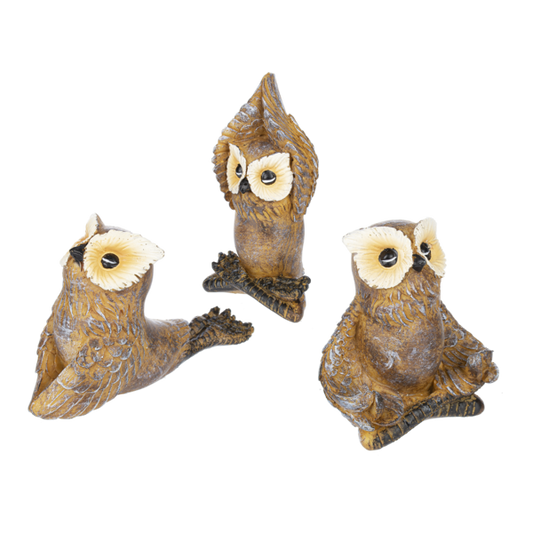 Yoga Owl Figurine