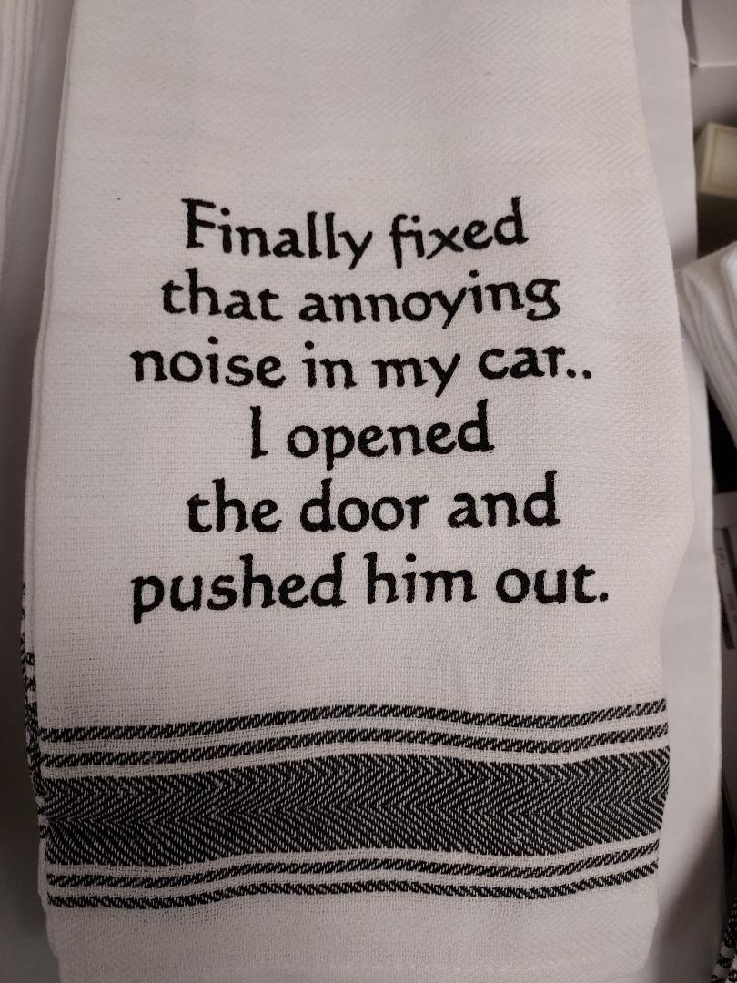 Annoying Noise in My Car Towel
