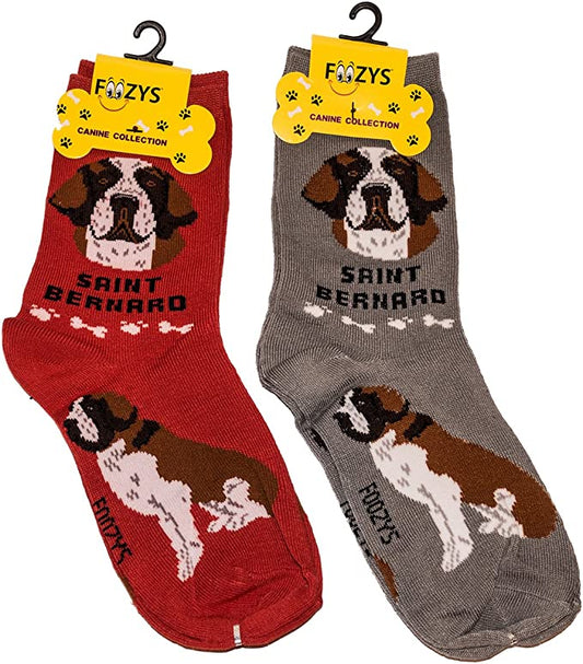 Red Saint Bernard Socks