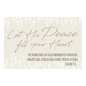 Pass it On - Let His Peace fill your Heart