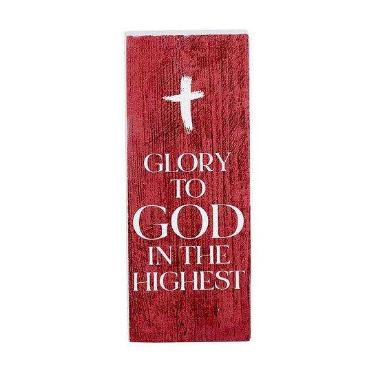 Glory Vertical Block Sign