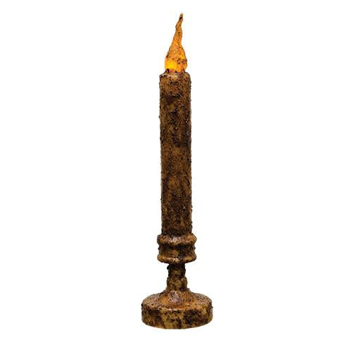10" Burnt Mustard Timer Candlestick