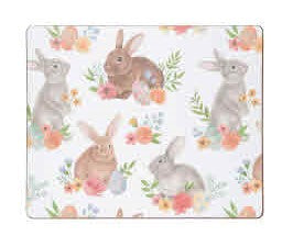 6 Spring Bunnies Hard Placemat 13X16