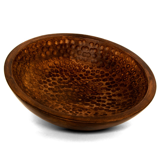 8" Hammered Bowl Mango w/Walnut