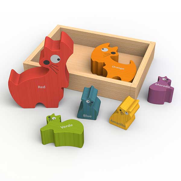 Cat Family Bilingual Color Puzzle