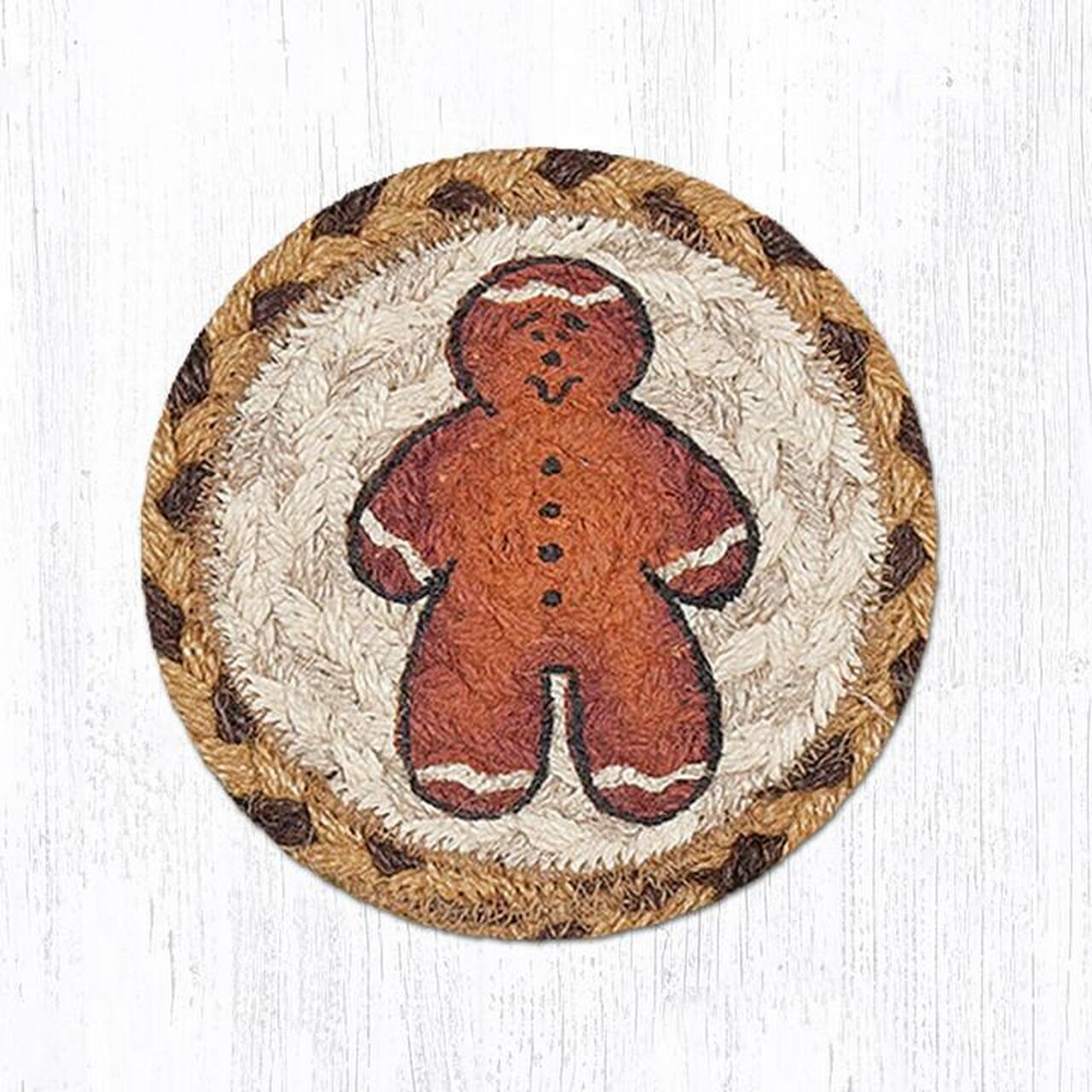 Gingerbreadman Jute Coaster