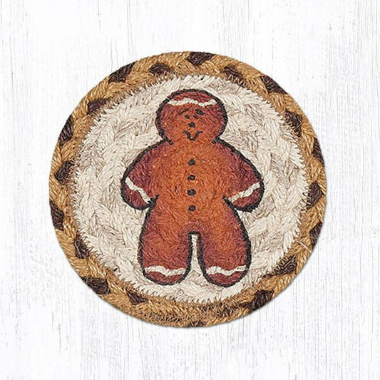 Gingerbreadman Jute Coaster
