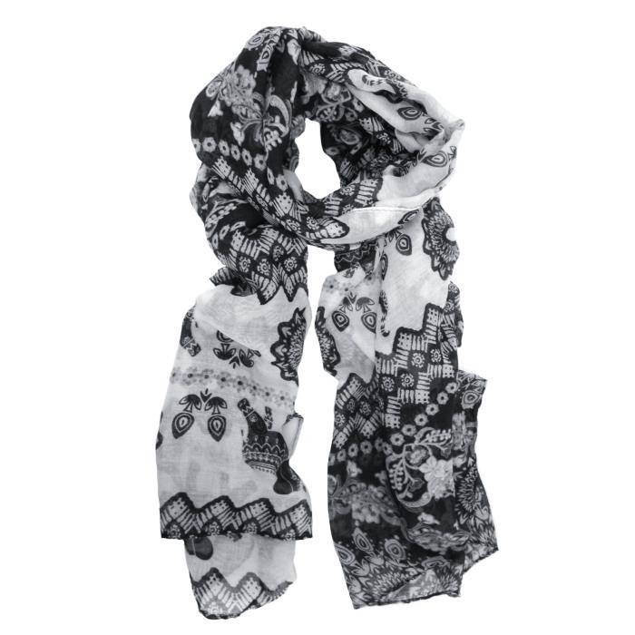 Black Indie Elephant Scarf