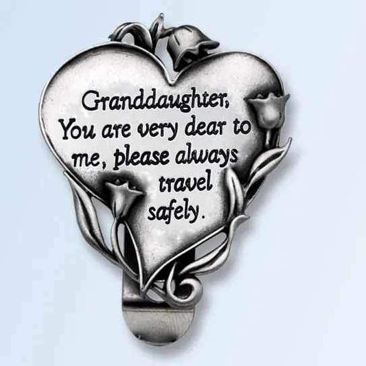 Granddaughter Heart Visor Clip
