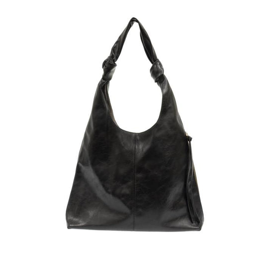 Black Addie Knot Handle Hobo