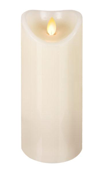 3X8 Wax Led Pillar Ivory
