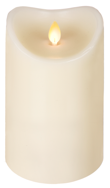 3.7x6 Wax Led Pillar Ivory