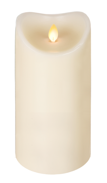 ivory 3.7x7 Wax Led Pillar Ivory