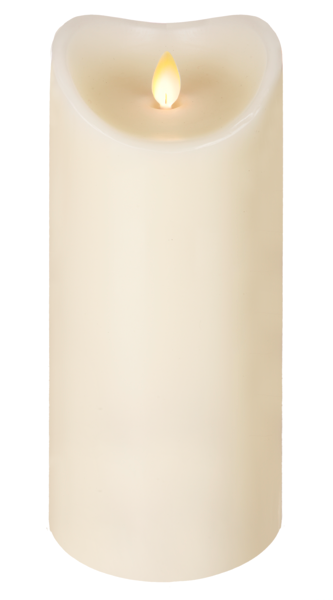 3.7x9 Wax Led Pillar Ivory