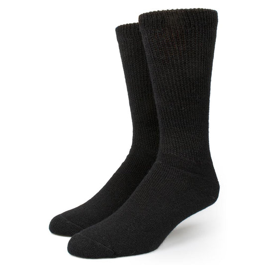 Mens Black Loose Top Alpaca Socks