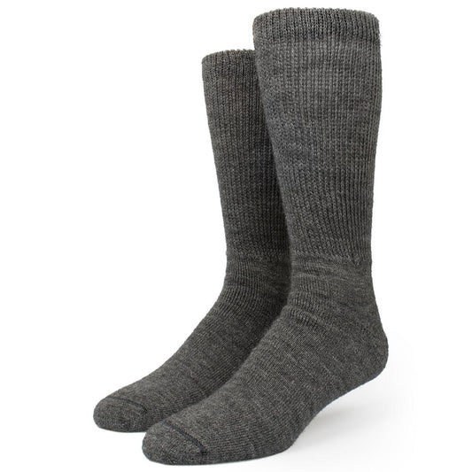 Mens Charcoal Loose Top Alpaca Socks