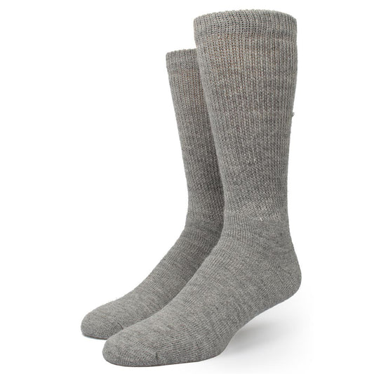 Ladies Silver Loose Top Alpaca Socks