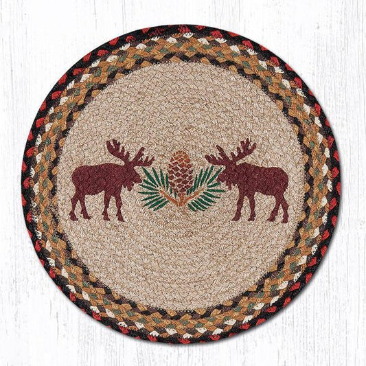Moose 15" Round Jute Placemat