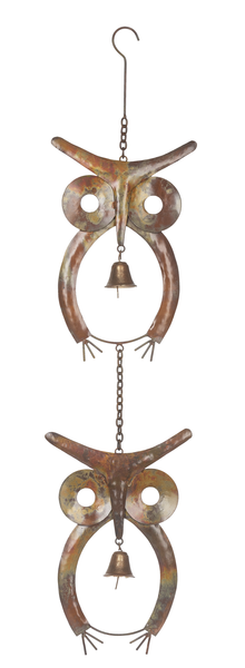 DOUBLE OWL WINDCHIME