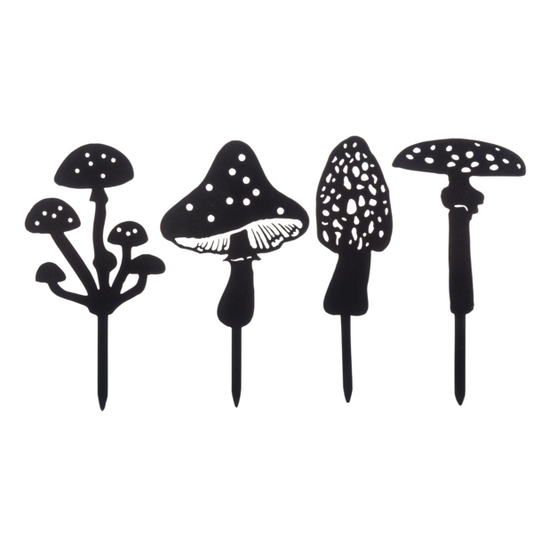 Laser-cut Mushroom Garden Pick Asst