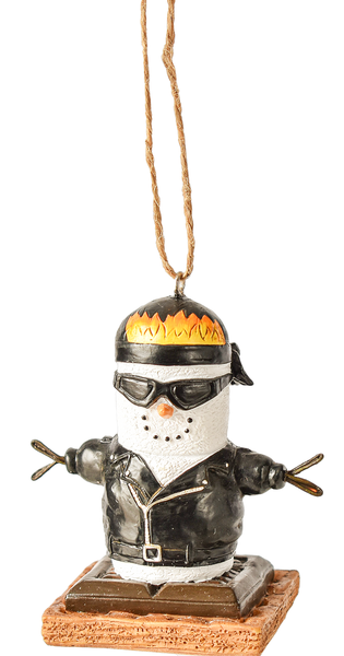 Smores Biker Ornament