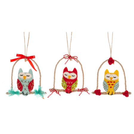 Wool Cottage Owl Ornament