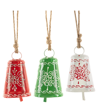 Metal Bell Ornament - Assorted
