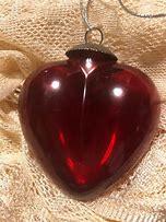 Glass Red Heart Ornament