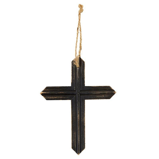7" Black Hanging Cross