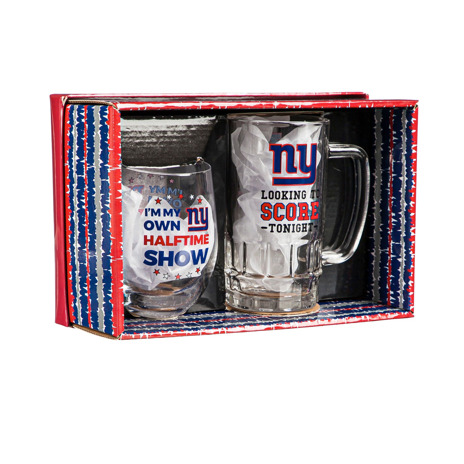 NY GIANTS BEER AND WINE GIFT SET