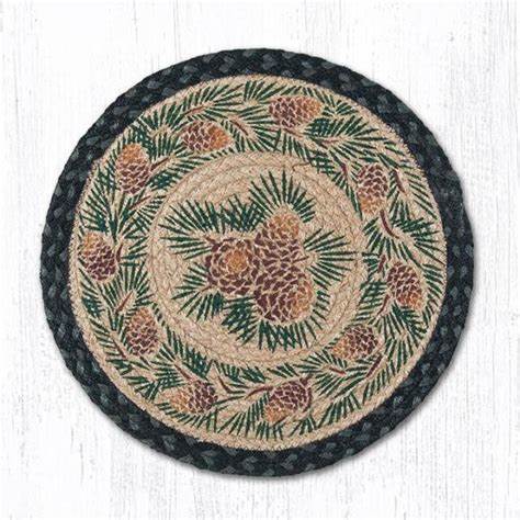 Pinecone 15" Round Jute Placemat