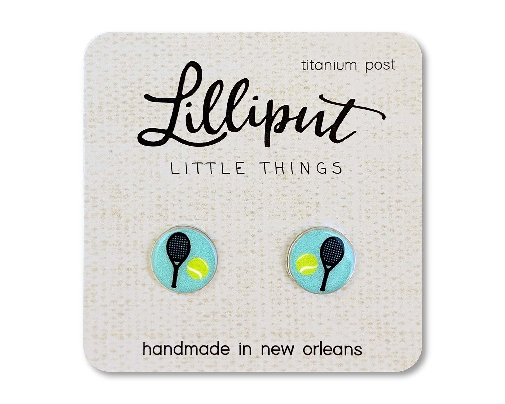 TENNIS RACKET EARRINGS