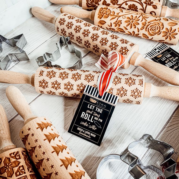 SNOWFLAKE ROLLING PIN