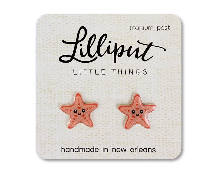 Coral Starfish Earrings