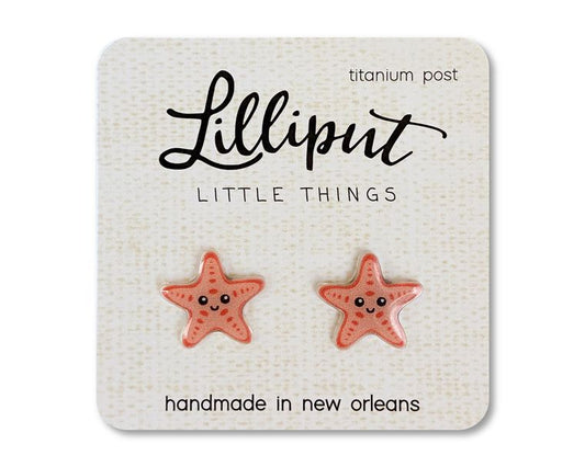 Coral Starfish Earrings